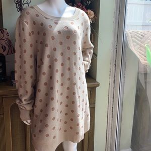 Loft Plus Dotted Shirttail Sweater